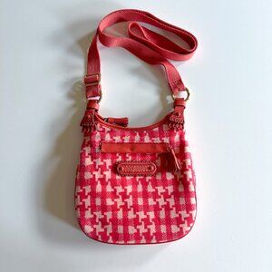 Vintage Y2K Juicy Couture Pink Houndstooth Crossbody Bag Purse
